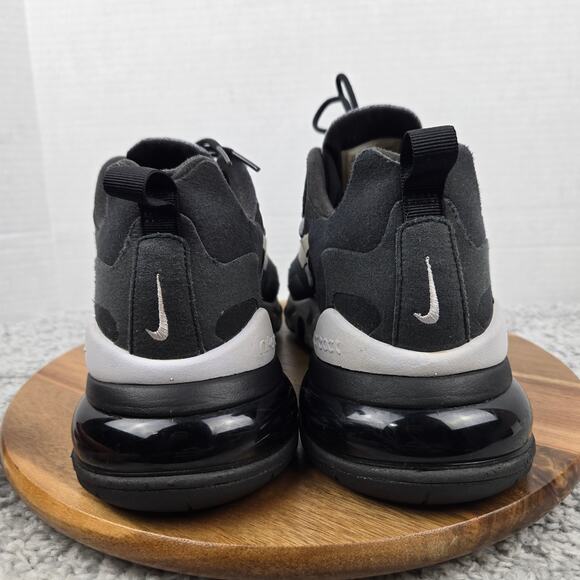 Nike Mens 11 Air Max 270 React Optical Black Vast Grey Daily Sneaker AQ4971-001 - Picture 2 of 12